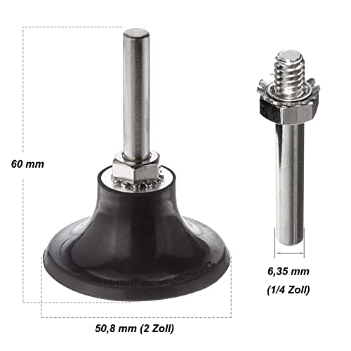 Saipor 3 Stück Disc Pad Halter Schleifteller Roll Lock-Scheiben Halter 1/4 Zoll (6,35 mm) Schaft Universal Quick Ersatz für Runde Drehwerkzeug Schleifen Polieren Conditioning Discs