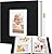 Vienrose Photo Album Self Adhesive for 2x3 4x6 5x7 8x10 Pictures DIY Scrapbook 40 Blank Pages Linen Cover Memory Book for Wedding, Baby Growth, Travel, Black