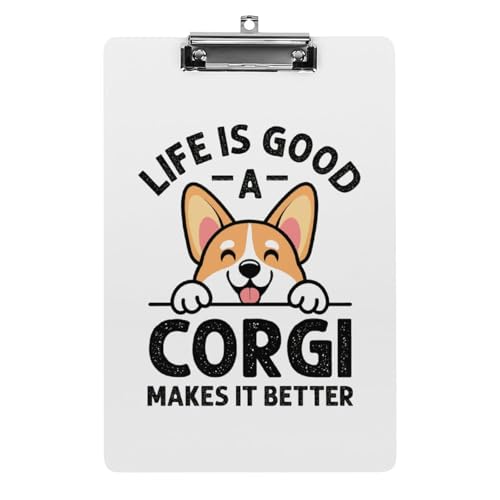 クリップボード 可愛い コーギー A4サイズ対応 クリップファイル バインダークリップ 用箋ばさみ ファイルボード メモ帳 縦型 書類整理 おしゃれ かわいい 筆記 多機能 壁掛け プレゼント
