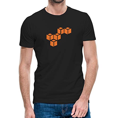 Image of DUDEME AWS Logo T-Shirt, 100% Cotton T-Shirts for Programmer, Coding, Developer, Software Mens, Round Neck T Shirts for Women, Half Sleeve Tshirt for Men