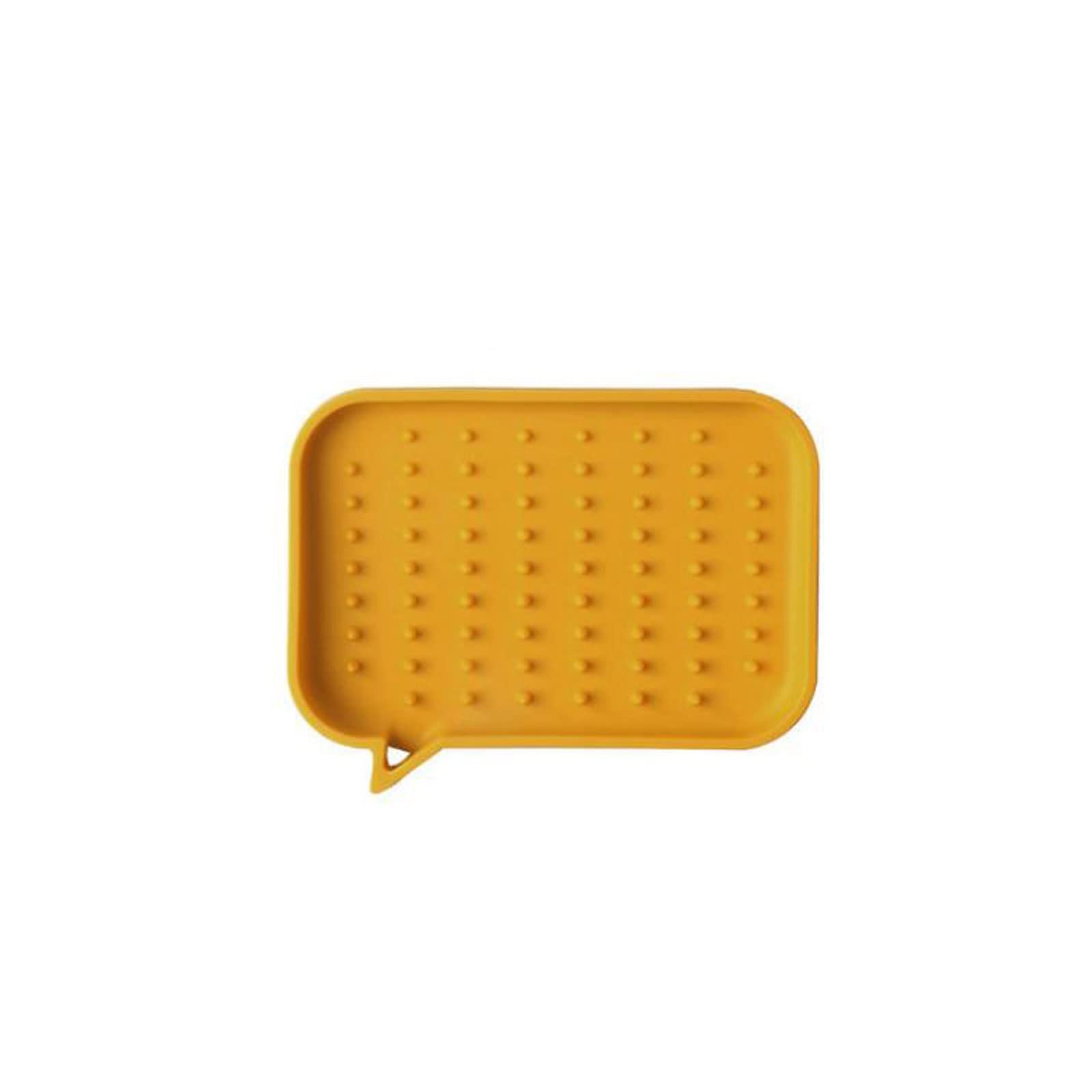 JINGYAN Soap Dishes Soap Box Drain Pad Tray Toilet Punch-free Drainage Holder(Yellow)