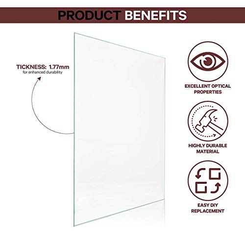 Image of 3.5x5 Picture Frames Glass Replacement 2Pcs Set 1.77mm Thick (3.5 inch x 5 inch)