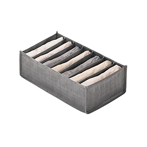 SLDHFE Wardrobe Clothes Organizer 7 Grid, Non-Woven Fabric Closet Drawers Storage Organizers for Jeans Pants Baby Bra Underwear Shirt Folded Sweater Clothing (S)