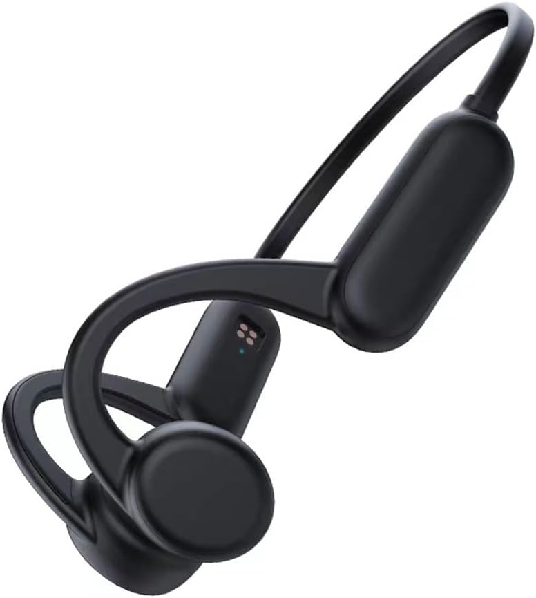 YODZ Bone Conduction Headset Bluetooth Earbuds IPX8 Waterproof Open Ear Wireless Headphones with Mic, Intelligent Noise Reduction and Stereo Sound, for Sports and Games