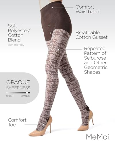 Image of MeMoi Selbu Sky Geometric Sweater Tights