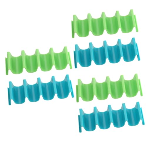 NAMOARLY 3 Sets 2pcs Tortilla Stand Hot Dog Holder Taco Stand up Holder Burrito Stand Taco Shell Stand Taco Tray Plates Taco Holder Stainless Comal for Tortillas Taco Racks Para Plastic Pp