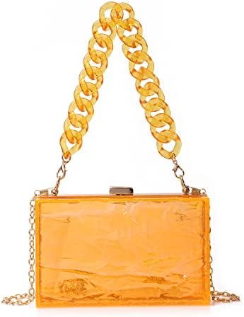 Pochette Donna In Pelle Con Catena - Borsa A Sera Per Matrimonio E Festa - Foto 7