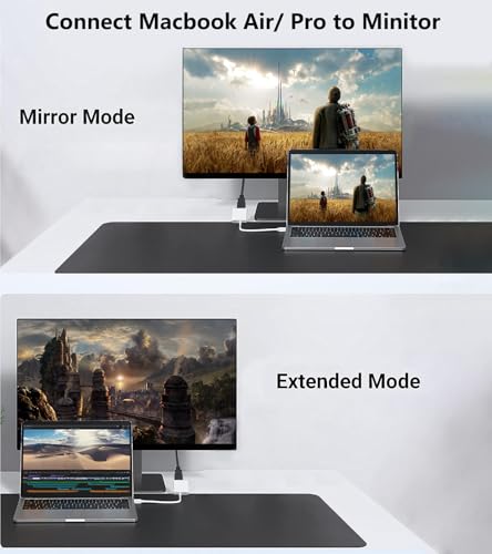 Apple MFi Certified USB-C à HDMI Adaptateur 4K@60Hz pour iPhone 16 15 MacBook Pro Air iPad Pro, Numérique AV HDMI 2.0 Compatible avec Samsung Galaxy S24