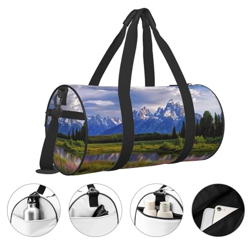Travel Duffle Bag Weekender Bags For Men Women With Shoe Compartment Large Capacity Weekender Overnight Bag Grand Teton National Park Carry On Tote Bags Sport Gym Bag For Travel Yoga3