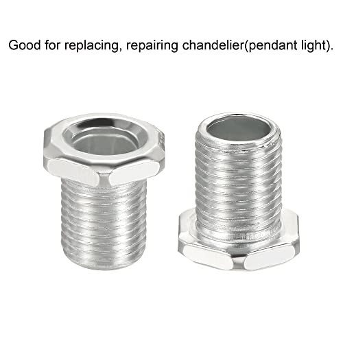 Image of MECCANIXITY Hex Bolt Screw 15mm Long M10 Thread Pipe Hexagon Countersunk Flat Head for Chandelier, Galvanized Iron Pack of 10