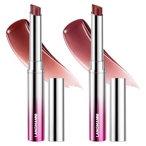 Jolilab Tinted Lip Balm Lipstick Set, 2 Colors Sheer Hydrating Lip Color, Moisturizing & Nourishing Lip Care with Natural Shine, Universal Shades for All Skin Tones(Rose Wood&Coral Pink)