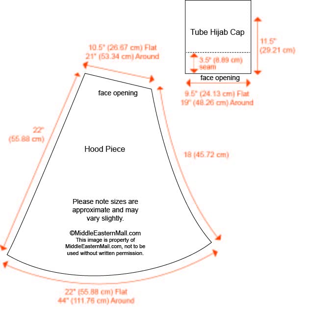 Cotton Amira Hijab 2 piece Head Scarf for Women Hood & Tube Cap Set4