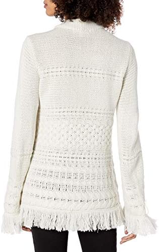 Cable Knit Fringe Sweater 