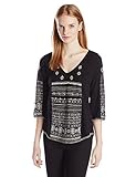 Lucky Brand Women's Redondo Embroidered Top