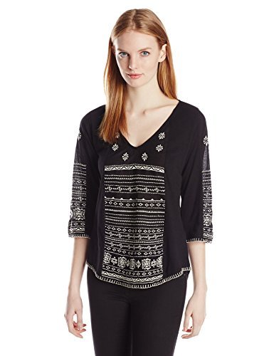 Lucky Brand Women's Redondo Embroidered Top