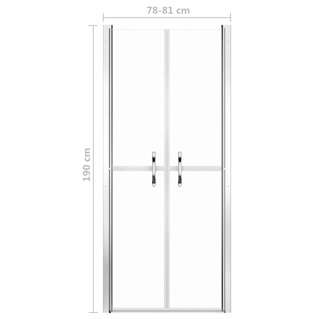 Puerta de ducha de cristal templado de seguridad 81 x 190 cm con marco de aluminio, ajustable, mango moderno, antisalpicaduras, fácil de montar, adecuada para separación de baños, entrada de