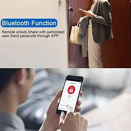 Candado con Huella Dactilar, Cerradura Inteligente con Bluetooth para teléfono, Cerradura de Seguridad para Puerta Exterior, línea de candados