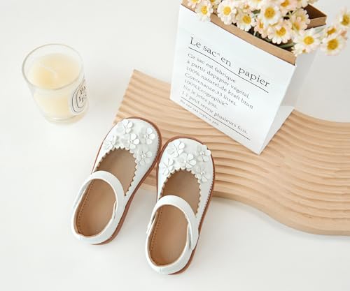 Image of GINFIVE Toddler Girls Dress Shoes Little Kids Flats School Mary Janes Shoes
