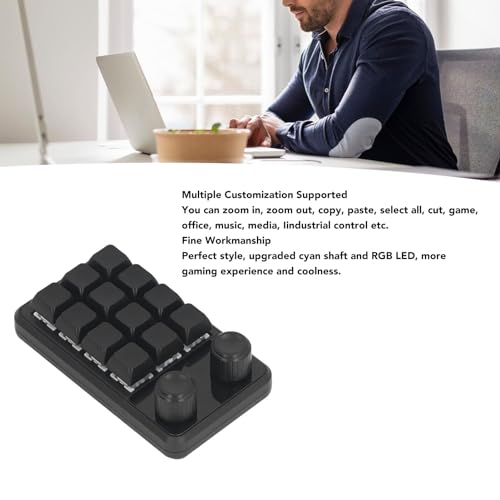 Clavier de jeu mécanique programmable RGB 12 touches 2 molettes PC - 4