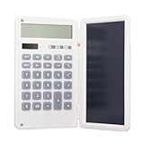 CONCEPTION PORTABLE: Le tableau d'écriture de la calculatrice est petit et léger, facile à transporter, adapté à une utilisation sur la route, aux réunions d'affaires et à d'autres occasions. Calculatrice pour enfants avec tablette d'écriture, calculatrice de bureau, calculatrice de tablette d'écriture LCD, affichage à 12 chiffres, dessin de carte électronique.