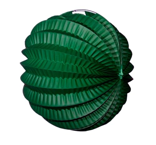 Farolillos Feria Verde Oscuro Carruaje | 22 CM de Diámetro | Pack de 12 farolillos de Papel para la Feria | Auténticos Faroles Feria listos para Usar (Incluye Alambres para Colgar) | Nexum Market