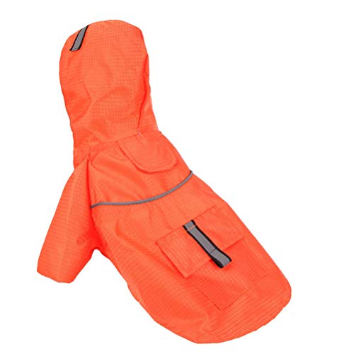Roupas para cachorros-Capa de chuva reflexiva para cães de estimação Capa de chuva com capuz para an