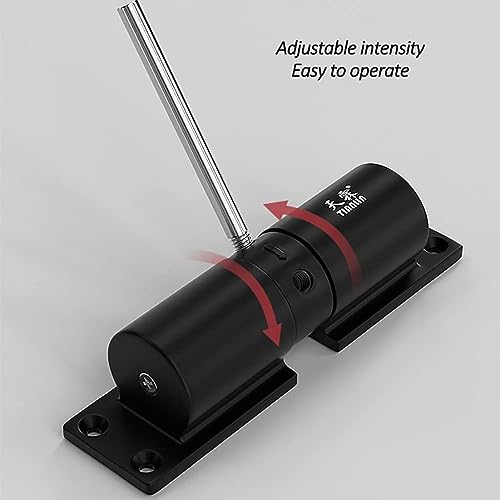 Regulowany hydrauliczny samozamykacz do drewnianych bram - automatyczne zamknięcie bramy napowietrznej sprężynowej dostępne 2 kolory (biały 1 sztuka) - łatwa instalacja i konstrukcja