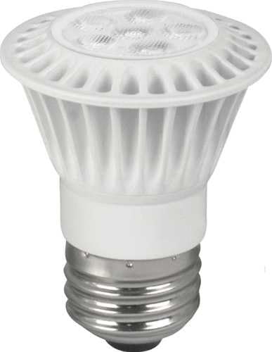 TCP 7 WATT PAR16 LED LAMP, 40 DEGREE FLOOD, DIMMABLE, MEDIUM BASE, 500 LUMENS, 3000K