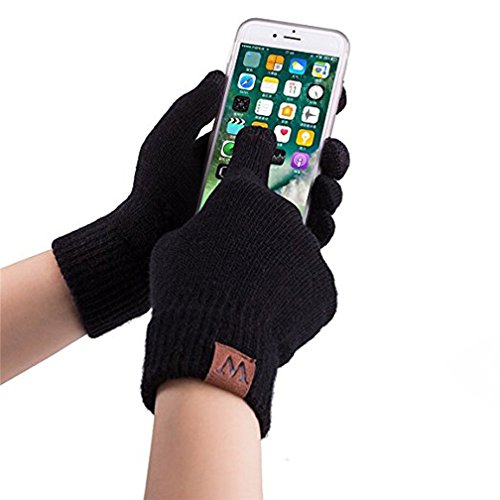 TMEOG Wintermütze Herren Mütze Schal Handschuh-Sets, Touchscreen Handschuhe Beanie Warme Mütze Strickmütze Winterschal Herren mit Fleecefutter