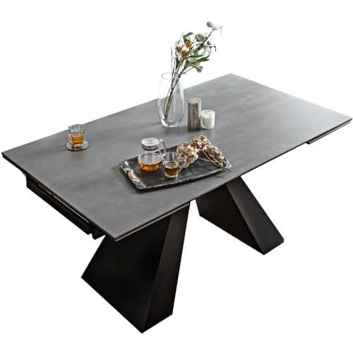 簡単 ワンタッチ 耐熱 傷に強い セラミック ダイニングテーブル 伸長式 セラミックテーブル セラミック天板 大川家具 4人 6人 4人用 6人用 160 200 240 食卓テーブル テーブル ジーマ (GY グレー)