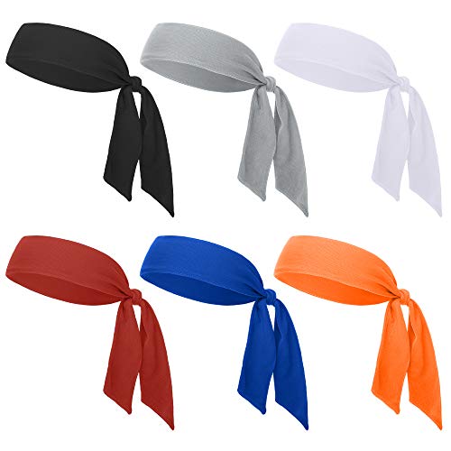 Gogo Lazo de la Cabeza Lazo de Malla Lazo del Tenis de la Venda Correas Deportivas para el Cabello Mixed 6pcs