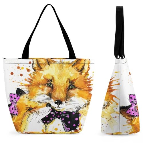 Sac à main renard aquarelle fini le désordre en voyage et shopping