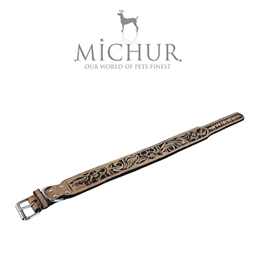 MICHUR Cristiano Collare per Cani in Pelle