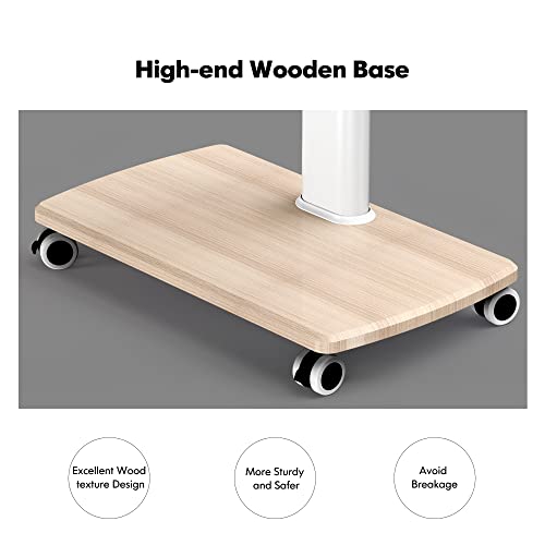 Fitueyes Rolling Tv Floor Stand For 32 To 65 70 Inch Tvs, White Tall Portable Mobile Cart On Wheels, With Swivel Mount, Corner Universal Stands For Bedroom, Outdoor, Small Dorm #TOP2