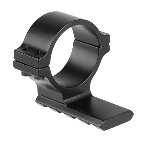 FENTUK 1\"/25.4mm & 30mm Rifle Scope Ring Adaptor with Rail - Tactical Light Barrel Clamp Mounts for Scope Flashlight Laser Sight Optics - with 4 Slot 21mm Picatinny Rail on Top (1 Pack)