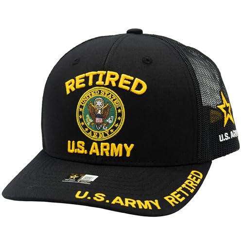 Image of Retired US Army Veteran Hat Official Licensed Army Hat, Adjustable Baseball Cap for Men Tactical Hat