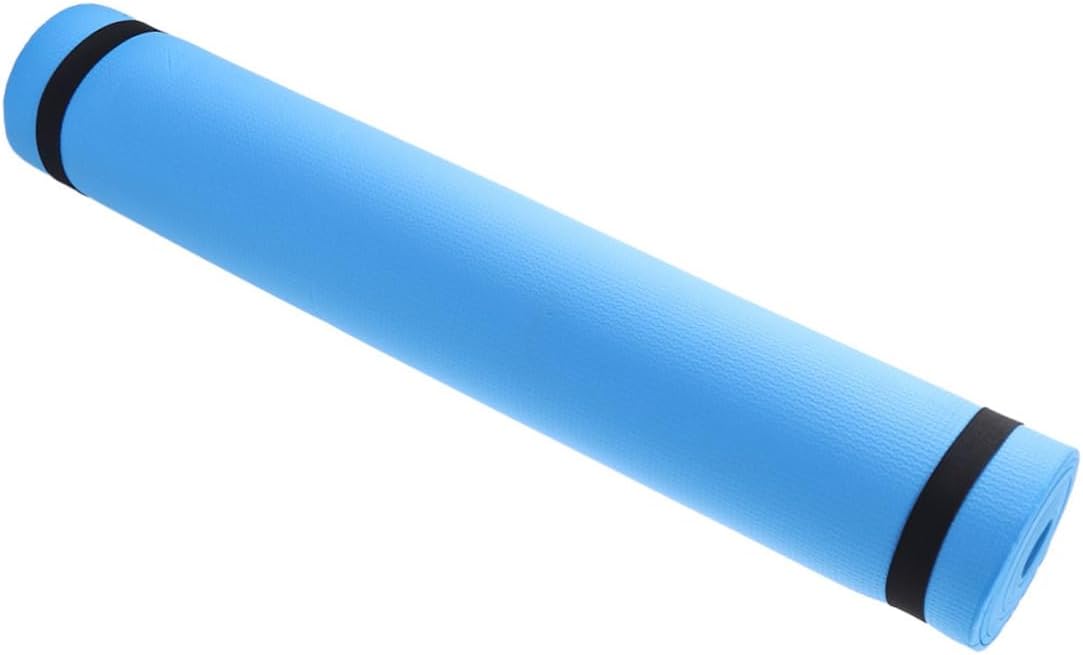Portable Slip Eva Yoga Mat for Outdoor Fitness for Hot Yoga Aerobics and Stretching Routines Comfortable Support for Joints Blue