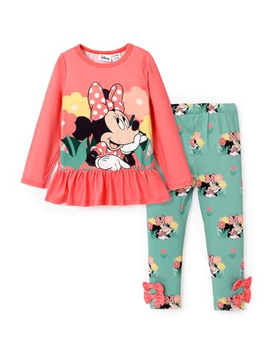 Disney Mickey and Friends Toddler Girl Outfit Minnie Girls Clothes Long Sleeve T-Shirt Dress and...