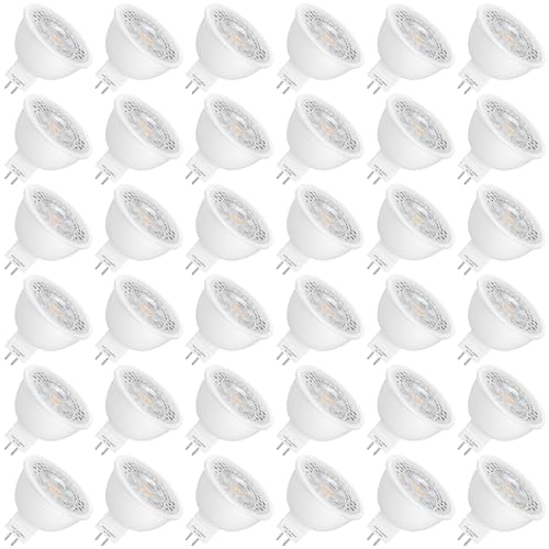 Mlambert 36 Pack MR16 LED Bulbs 5W GU5.3 12V Spotlights, 2700K Warm White