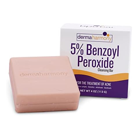 Dermaharmony 5% Benzoyl Peroxide Cleansing Bar for acne (4 oz) Cover
