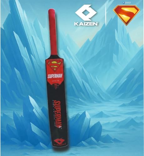 Image of Kaizen Super-Rise Cricket Bat - Size 8 Plastic Fibre Bat for Kids | Lightweight & Durable Cricket Bat for Practice & Fun Play - Black Color