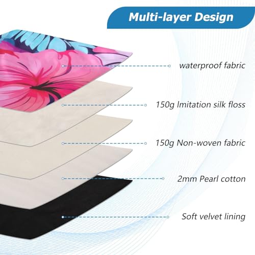 Funda para portátil 13-14 pulgadas con diseño tropical Hibiscus miniatura 4