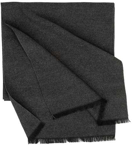 Mens Winter Soft Warm Solid Cashmere-Tassel-Feel-Scarves Chunky Long Scarves for Cold Weather 11.8 * 70.8 inch - Image 6