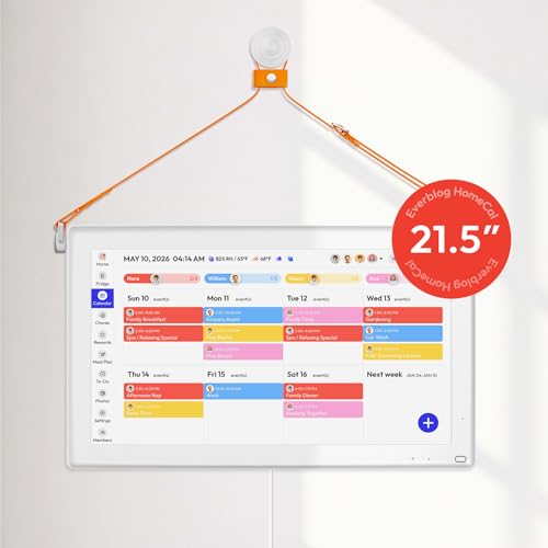 Everblog 21.5'' Digital Calendar & Chore Chart - Smart Interactive Display for F...