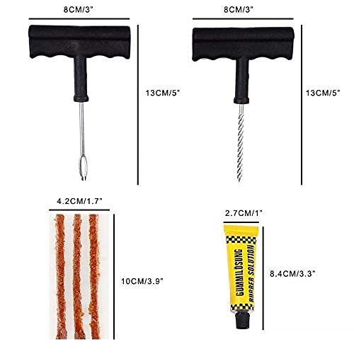 BUFFER® 6 Parça Araba Motosiklet Otomobil Bisiklet Lastik Tamir Seti Araç Bakım Kiti