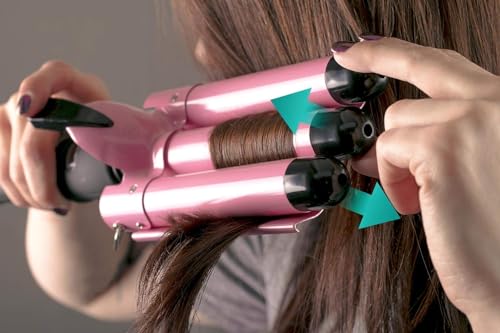 Asani Y-A41 Alure 3 Barrel Hair Waver For Beachy/Frizz-Free Waves W/Lcd Temperature Display thumb #5