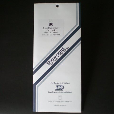 Showgard Strip Style Black Stamp Mounts Size 80