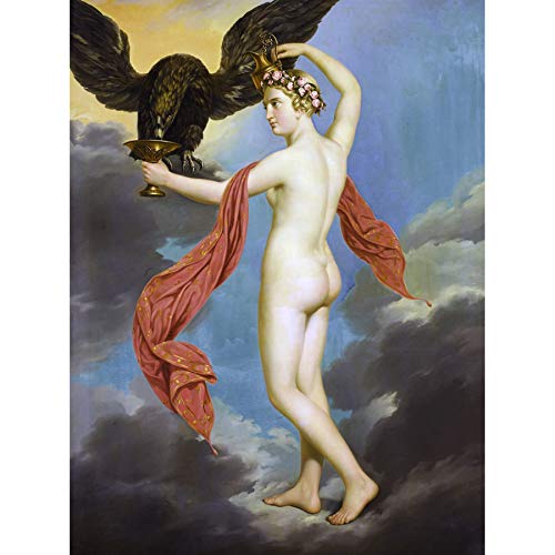 Diez Hebe With Jupiter As Eagle Mythology Painting Art Print Canvas Premium Wall Decor Poster Mural