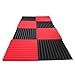 12 Pack Wedge Foam Red Charcoal 1 Inch x 12