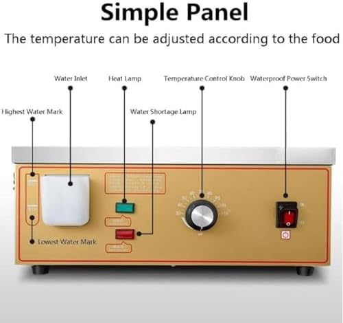 Commercial Electric Steamer for Buns, 4-Hole Stainless Steel Food Steamer with Dry Boil Alarm, Adjustable Temperature Range 30-110℃, Perfect for Restaurants and Home Use